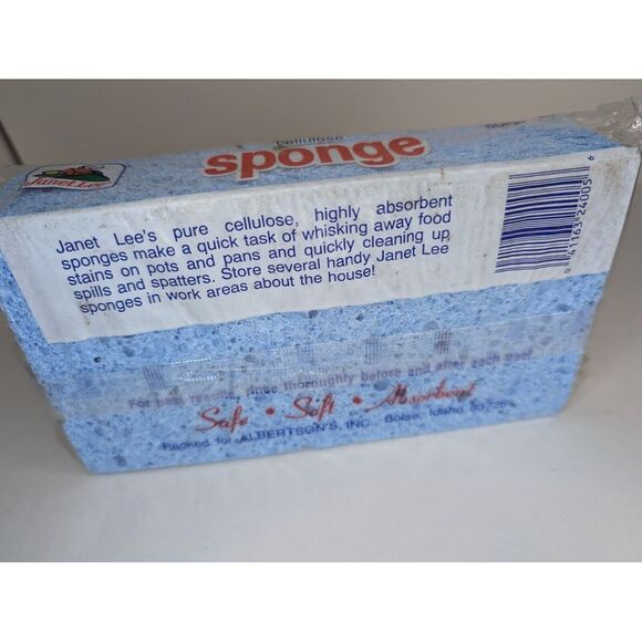 Janet Lee Cellulose Sponge 19.2 X 10.6 X 4.3 cm Super Size Soft Strong Absorbent - Picture 3 of 5